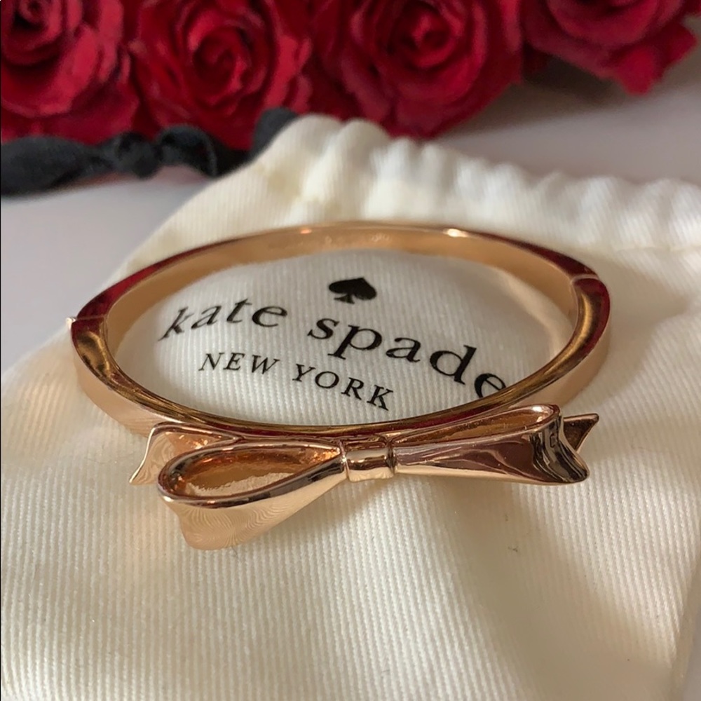 Kate Spade rose gold bow bracelet